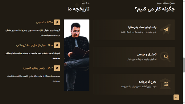 وب سایت شخصی دکتر دهقانی ساخت شرکت کاراکال وب