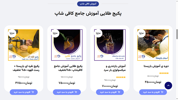 وب سایت آکادمی آموزش پاپی کافی ساخت شرکت کاراکال وب شرکت طراحی سایت در یزد